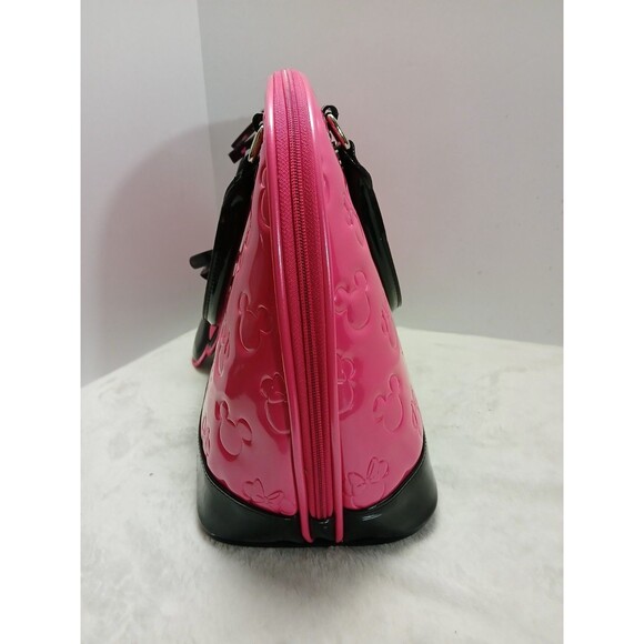 DISNEY x LOUNGEFLY Pink Minnie‎ Loves Mickey Large Dome Satchel Bowling Bag main image 7